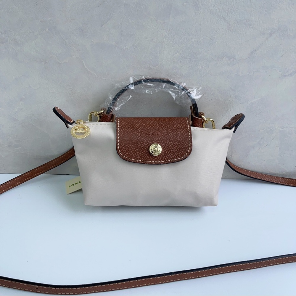 🌿 Longchamp Cream Mini Crossbody Bag